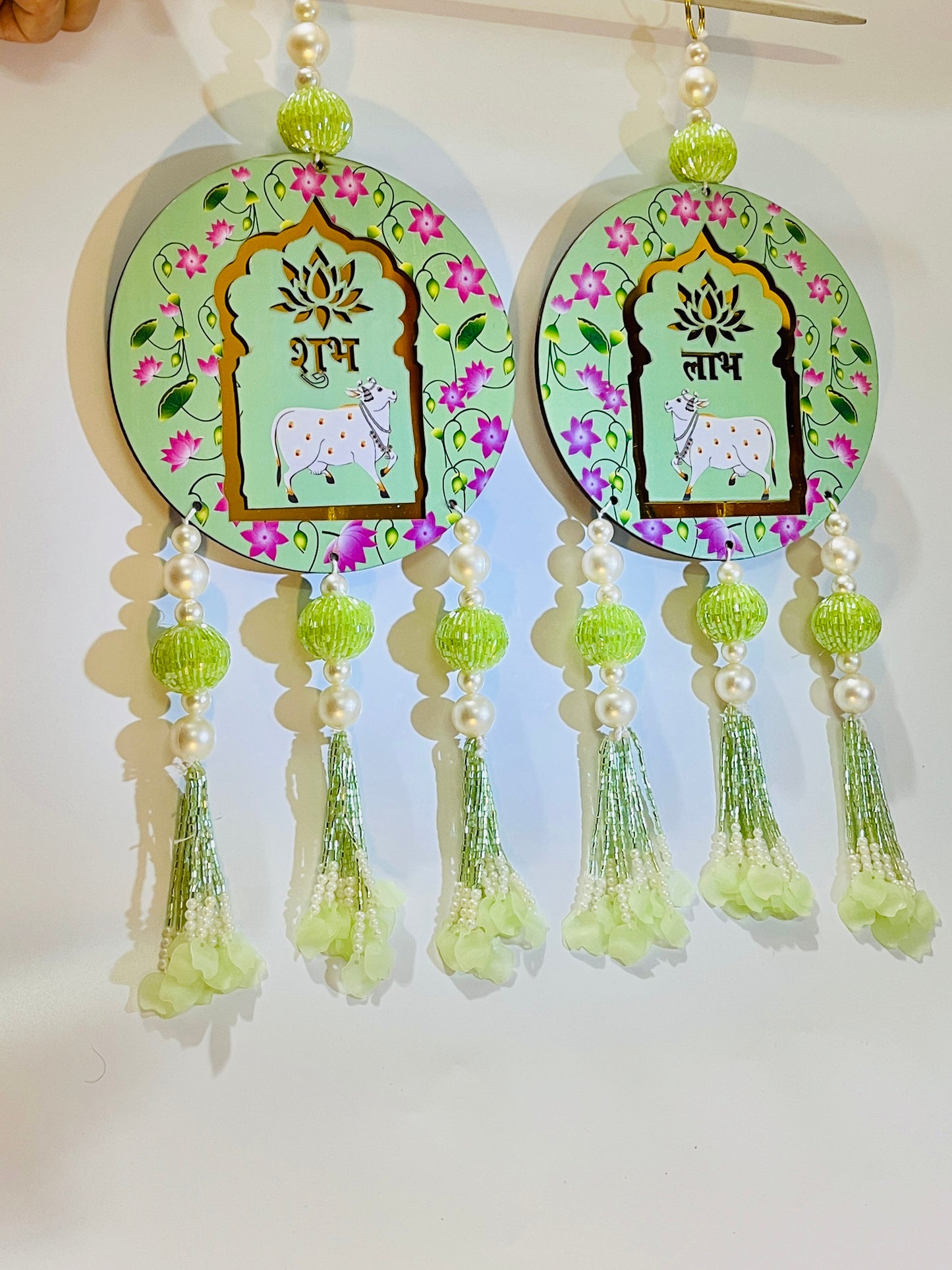 Traditional Shubh Labh Tassel Door Hangings