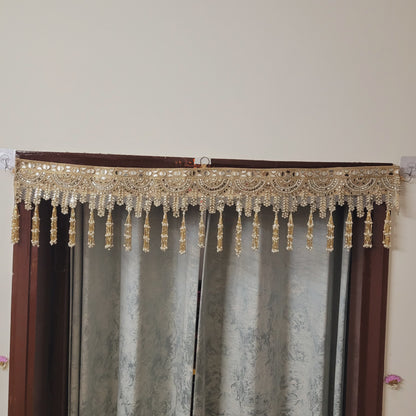 Golden Pearl Beaded Door Toran