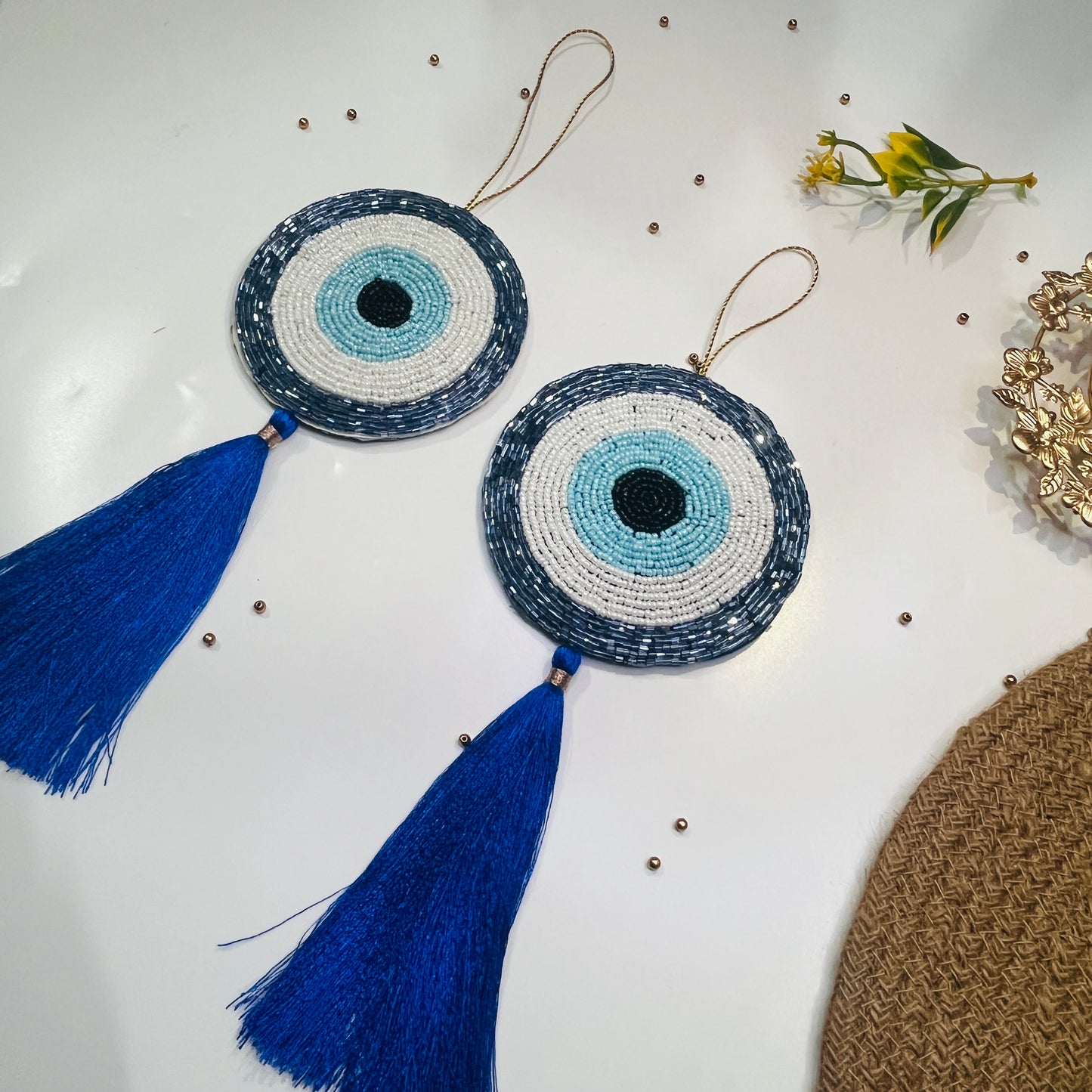Evil Eye Beaded Tassel Hanging
