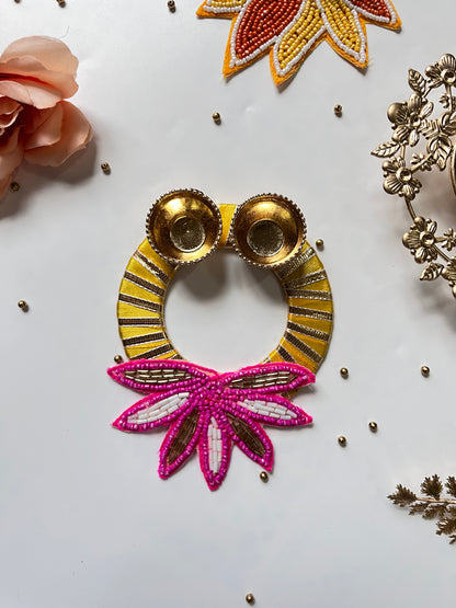 Golden Bloom Roli Chawal Platter