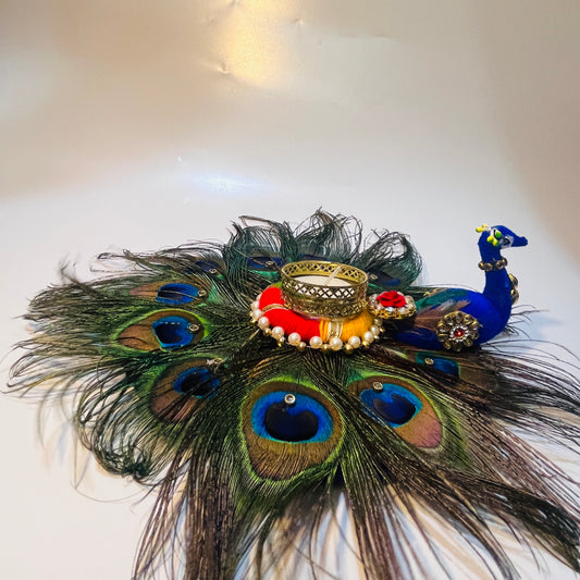 Peacock rangoli tea light