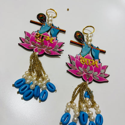 Shubh Labh Krishna Lotus Hanging with Beads