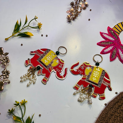 Handcrafted Elephant Hanging (Set of 2)