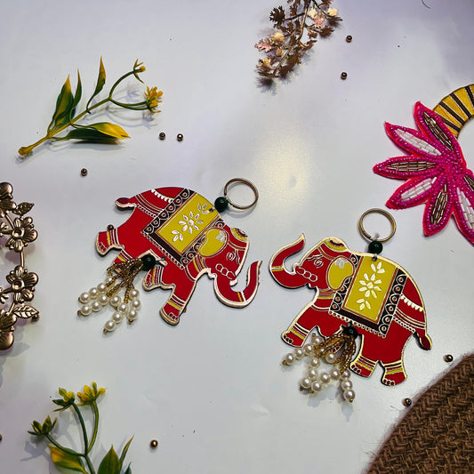 Handcrafted Elephant Hanging (Set of 2)